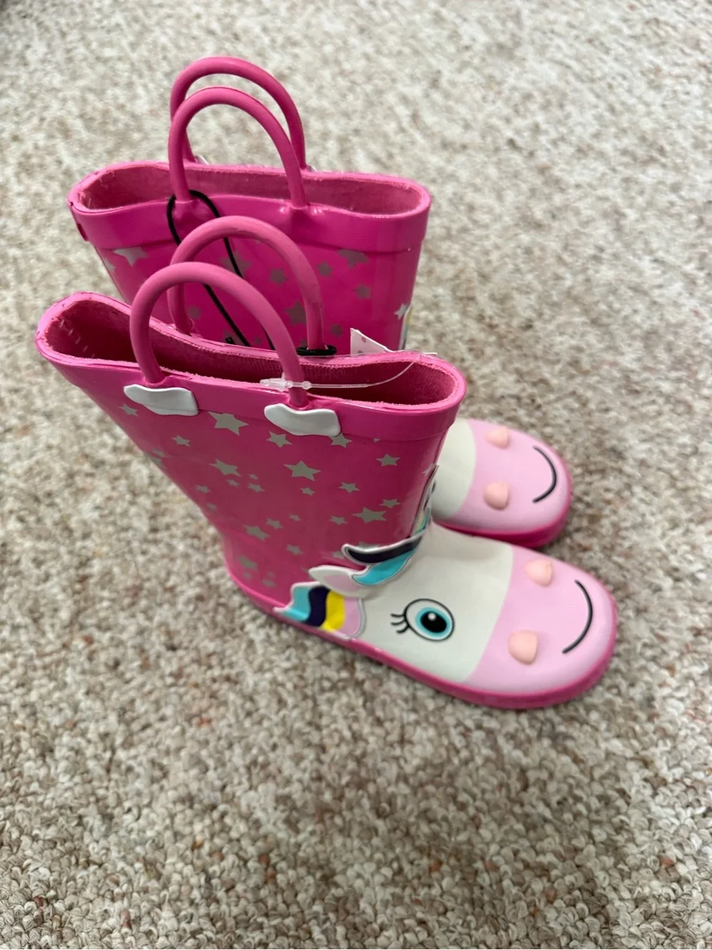 Pink Unicorn Kids Rain Boots